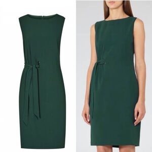 Reiss Green Libra Slash Neck Dress Size 8